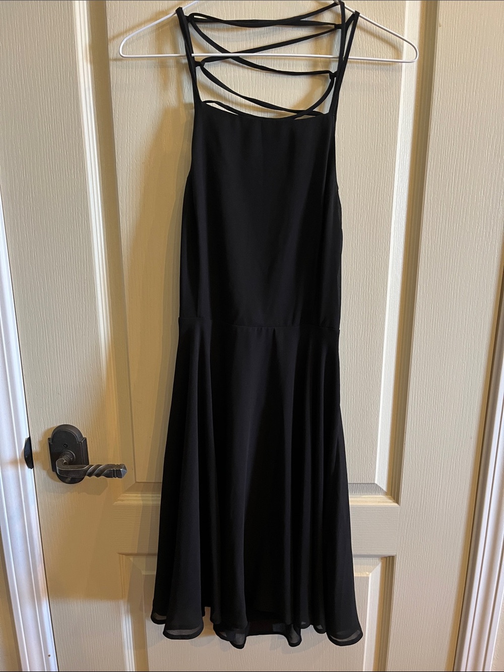womens Large Lulus black open back dress